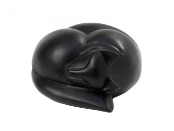 Urn Slapende kat - zwart