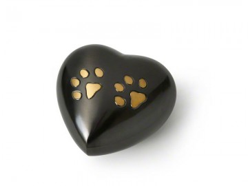 Pawprint heart urn 400cc