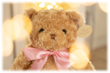 Troostbeer roze strik